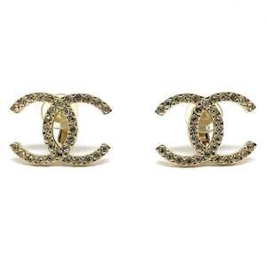 CHANEL Authentic Logo Earrings